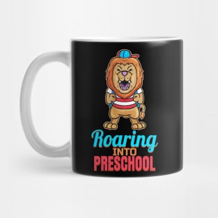 The mighty lion is roaring into preschool Mug